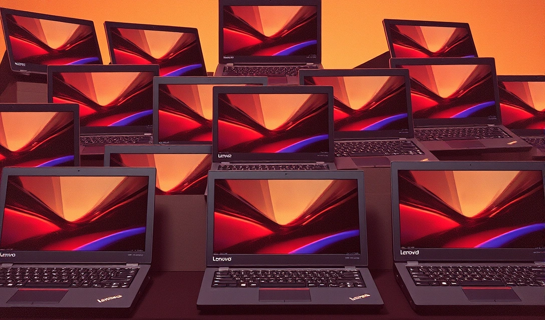 Selection of different ThinkPad laptop models showcasing various series