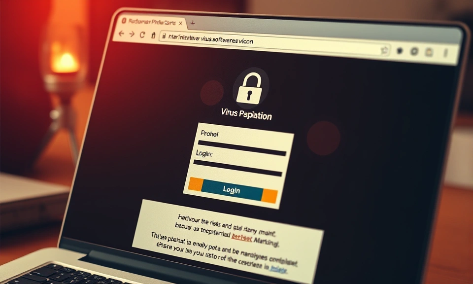 Phishing email with a fraudulent login page attempting to steal user credentials